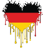 Dripping Heart German Flag Art