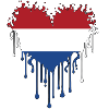 Dripping Heart Netherlands Flag