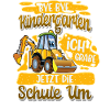 Schulbegin Einschulung Bagger