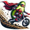 Enduro Avocado Superhero on Adventure