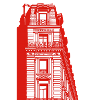 Urban façade in retro style