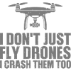 Drone with Humorous Crash Message