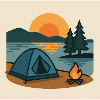 Camping Tent Lake