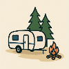 Camping caravan firs