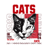 Katzenkunst mit energischem Design
