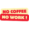 Ingen kaffe intet arbejde - Sjov Retro Coffee Addic T-shirt