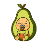 Mignon imprimé bébé avocat