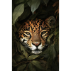 Jaguar caché dans la jungle