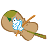 Violin with dove