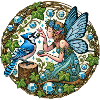 Blue Jay Fairy Fantasy Art