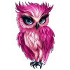 pink fantasy owl :)