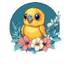 Parrot with Flower Circle
