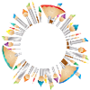 Artist brush frames – colourful & creative