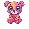 Cuddly bear with heart