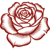 Rose - Cool Botanical Logo