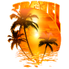 Holiday Palm Trees Sunrise