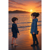 Sunset on the beach