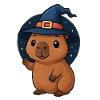 Halloween Capybara Wizard Costume Gift