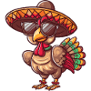 Turkey Comic Funny Sombrero