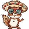 Squirrel Comic Funny Sombrero