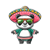 Panda Comic Funny Sombrero