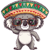 Koala Comic Funny Sombrero