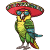 Parrot Comic Funny Sombrero