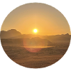 Desert Sun Evening Landscape
