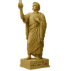 Antique Philosopher Statue with Quote