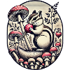 Chipmunk Eating a Turnip Illustration