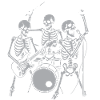 Rock'n'Roll-Skelett-Band