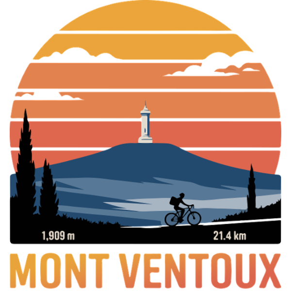 Koszulka "Kultowy nadruk rowerowy Mont Ventoux"