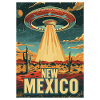New Mexico UFO Desert Illustration