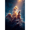 Heavenly Light Over Nebula Peaks