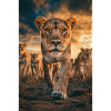 Fearless Lioness Leading the Pride