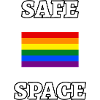 SAFE SPACE LGBT Rainbow Flag