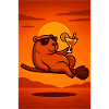 Halloween Capybara Summer Gift