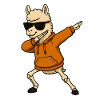 Halloween dabbing llama gift
