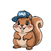 Cute Squirrel Dad T-Shirt Design