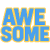 Buntes "Awesome" Schriftdesign