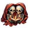 Magical Winter Moments: Two Skeletons