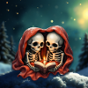 Magische Wintermomente: Zwei Skelette