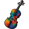 geige violine farbklecks