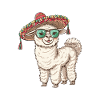 Alpaca Llama Funny Sombrero
