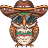 Owl Funny Sombrero