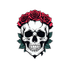 romantic gloomy skull