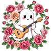 Ghost plays guitar
