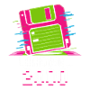 Loading 2000 Disketten-Design Retro Pixel Design