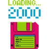 Loading 2000 Disketten-Design Retro Pixel Design