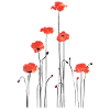 Abstrakte Mohnblumen Illustration